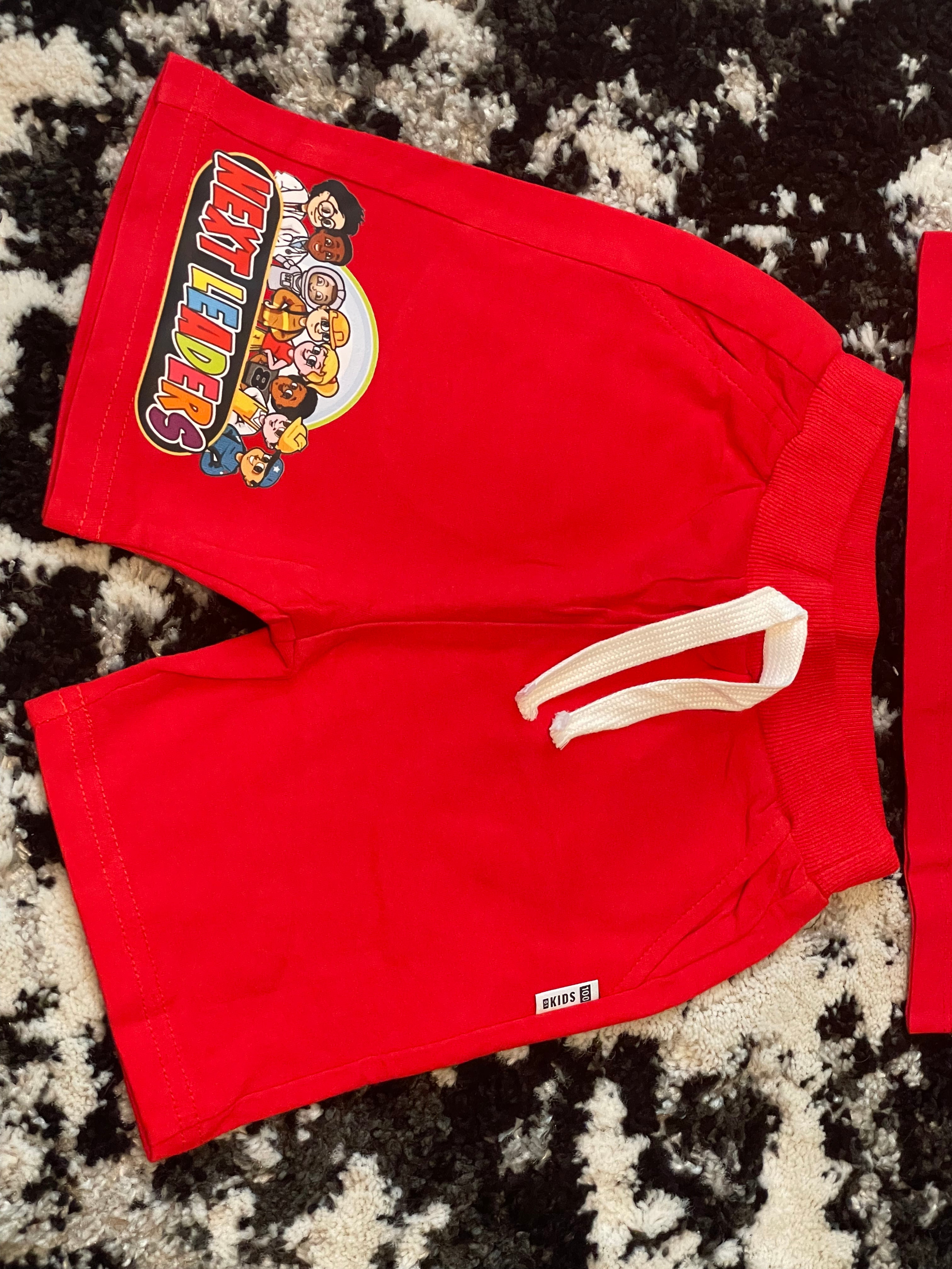 Next Leaders White & Orange T-Shirt & Shorts Set
