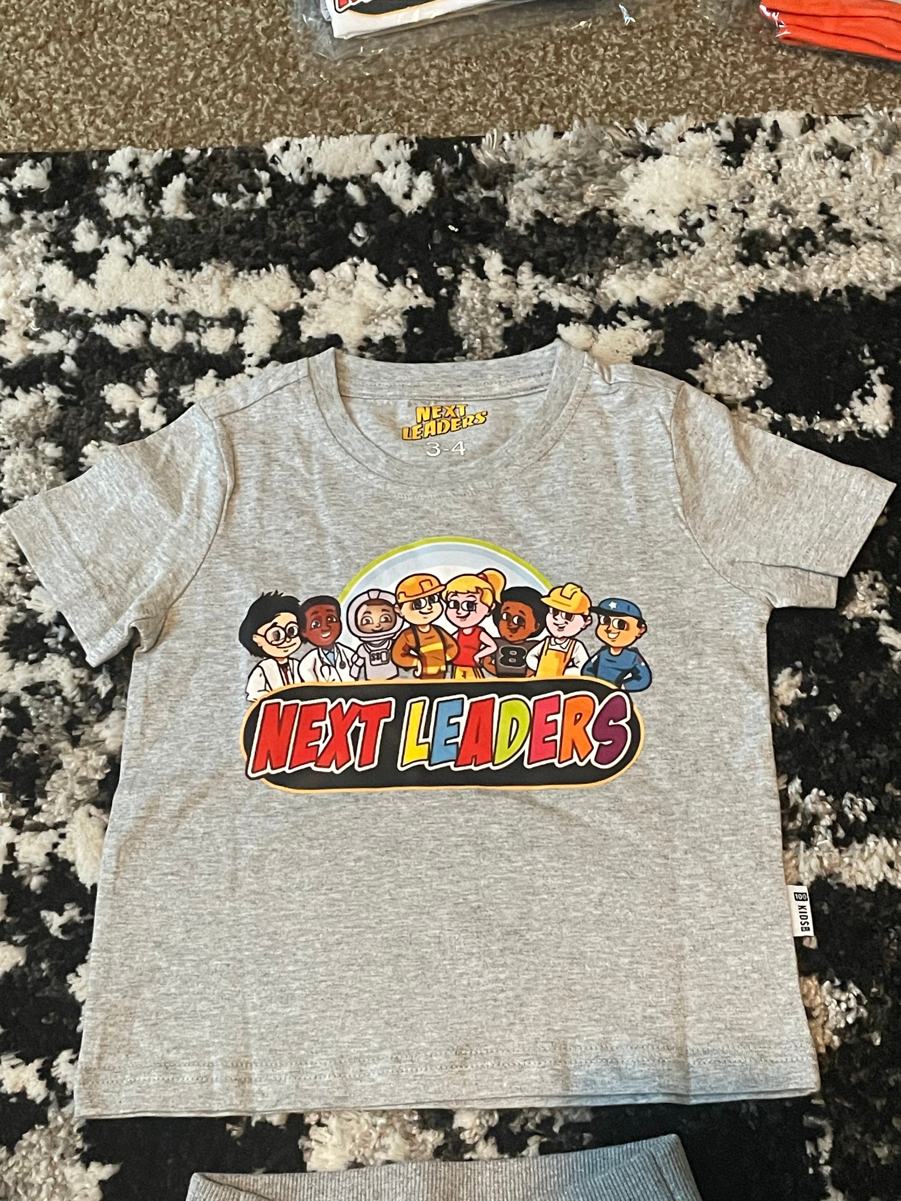 Next Leaders White & Orange T-Shirt & Shorts Set