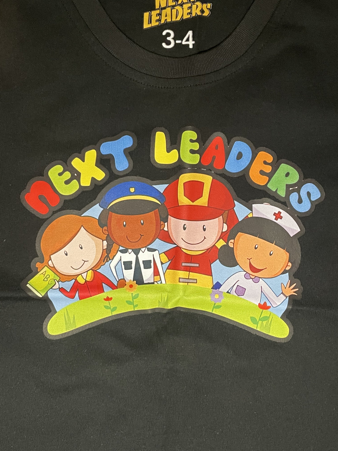 Next Leaders Black Tee Mixed Asian American Girl Standing