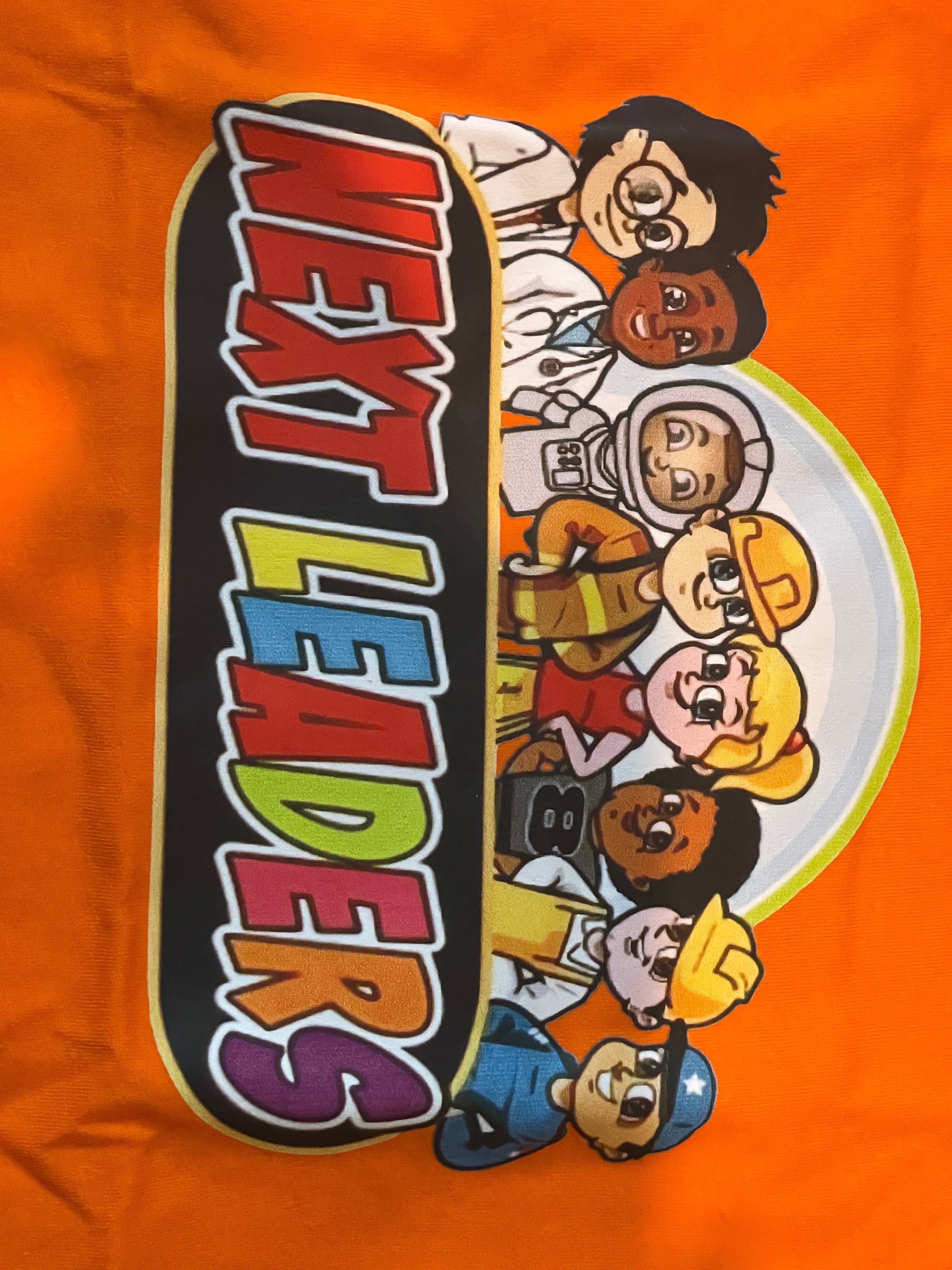 Next Leaders White & Orange T-Shirt & Shorts Set