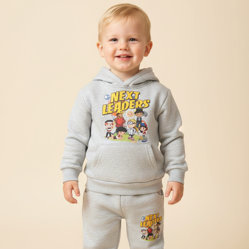 Grey Hoodie Set - Lifestyle Front View