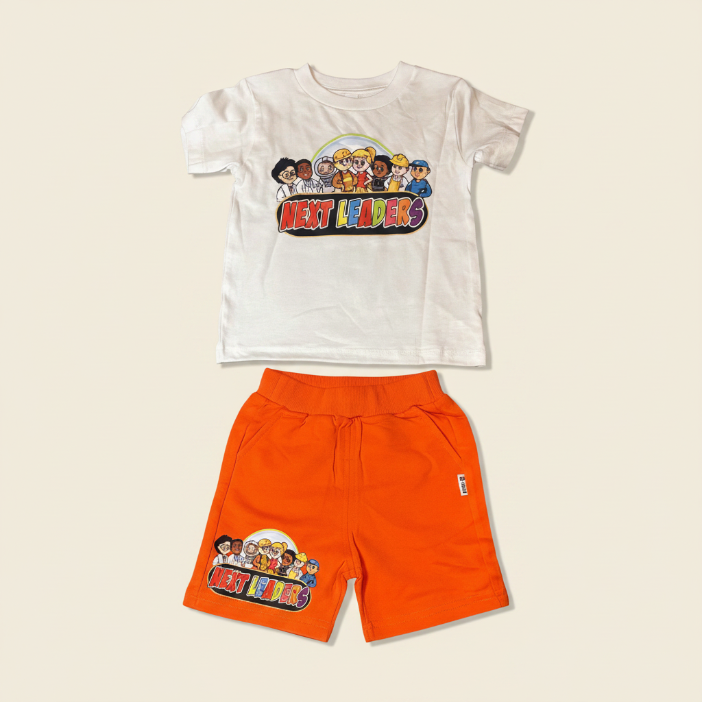 White & Orange Set - Flat Lay Cream